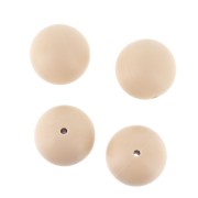 18mm Vanilla silicone beads for pacifier x4