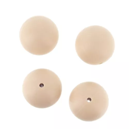 18mm Vanilla silicone beads for pacifier x4