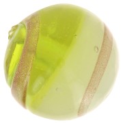 Aventurine Murano round 15mm Peridot x1