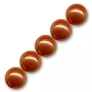 Pearly beads 4mm Red Copper x100