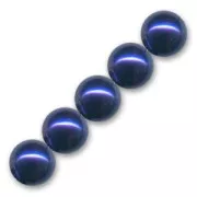 Pearly beads 4mm Marine Blue x100