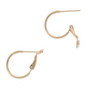 16x1.3mm Brass hoop earrings to decorate - Rose Gold Tone x2|raw }}