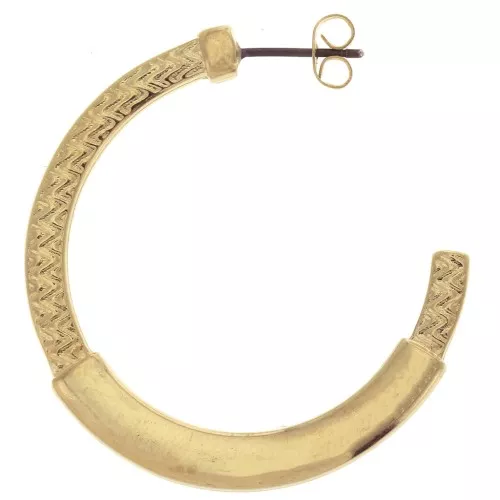 39mm ethnic hoop earrings in zamac to decorate fine Gold plated