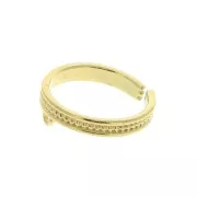 Adjustable ring with 1 ring - Ethnic pattern - fine Gold plated x1