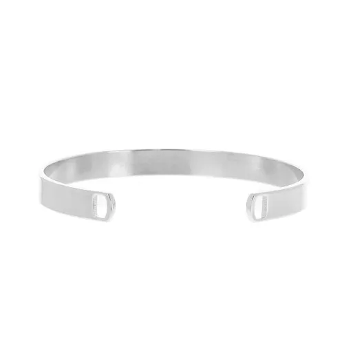 6x150mm brass 2-hole cuff bracelet - Fine Antique silver plating x1