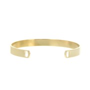 6x150mm brass 2-hole cuff bracelet - fine Gold plated x1|raw }}