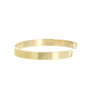 6x150mm brass 2-hole cuff bracelet - fine Gold plated x1