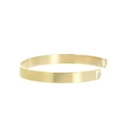 6x150mm brass 2-hole cuff bracelet - fine Gold plated x1