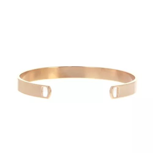 6x150mm brass 2-hole cuff bracelet - Rose Gold Tone x1