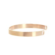 6x150mm brass 2-hole cuff bracelet - Rose Gold Tone x1