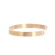 6x150mm brass 2-hole cuff bracelet - Rose Gold Tone x1