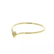 Size 52 Gold filled chevon ring for 2,2mm 1088 cabochon x1