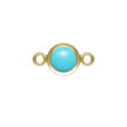 Round spacer 4.6 mm Imitation Turquoise-- Gold filled (laminated gold) x1|raw }}