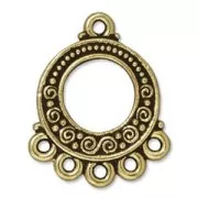 5 strands round spacer 22mm Old gold tone x1