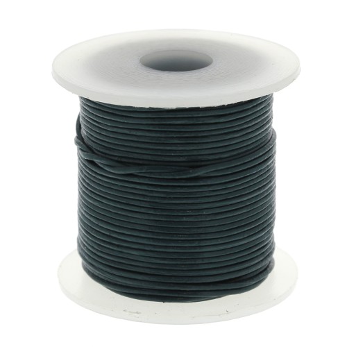 0,8mm Leather cord - Denim Blue x 25m
