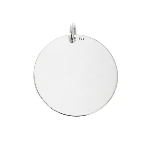 22 mm 925 Sterling Silver medal charm to engrave x1