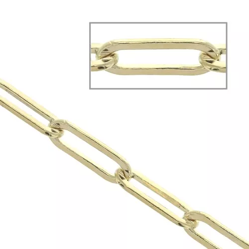3mm Gold filled Rectangular chain Dimaond cut x 20cm