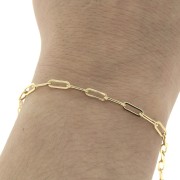 3mm Gold filled Rectangular chain Dimaond cut x 20cm