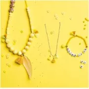 11mm cotton tassels with open jump ring - Blue/Dark Blue/Sky Blue/Silver Tone x6