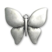 Butterfly pendant 38x44mm Antique Silver Plating x1|raw }}