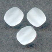 Fire Polished faceted round beads 6mm Crystal Mat  x25