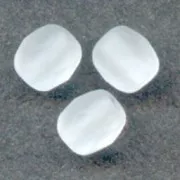 Fire Polished faceted round beads 6mm Crystal Mat  x25