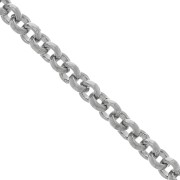 Belcher chain  3.5mm Rhodium x1m