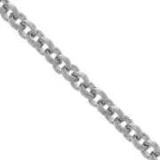 Belcher chain  3.5mm Rhodium x1m