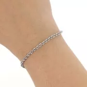 Belcher chain  3.5mm Rhodium x1m
