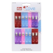 Multicolored 5.5cm abric clips - Prym Love x14 pieces|raw }}