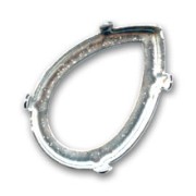 Cabochon setting 4327 40x27mm Silver tone