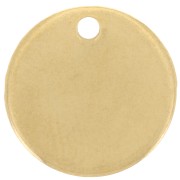 12mm 304 Gold plated stainless steel smooth round charm x1