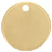 12mm 304 Gold plated stainless steel smooth round charm x1