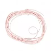 Cotton waxed cord 1mm Light Rose x5 m