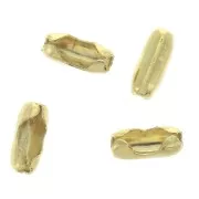 1.5mm Gold plated 304 stainless steel end caps x10