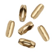 Closure End Caps for 1.6 mm Ball-Link Chain, 304 Stainless Steel, Gold-Plated x10