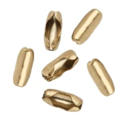 Closure End Caps for 1.6 mm Ball-Link Chain, 304 Stainless Steel, Gold-Plated x10
