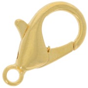 15.5 mm Lobster clasp - fine gold plated x1|raw }}