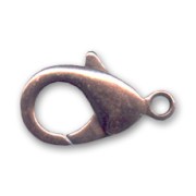 14mm Lobster clasp - Antique copper tone x1