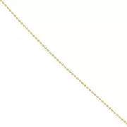 1.6 mm Ball Chain in Gold-Plated 316L Stainless Steel x 1 m