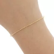 1.6 mm Gold plated stainless steel ball chain x1m