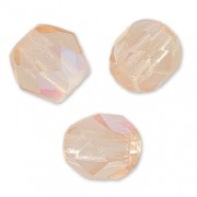 Fire Polished faceted round beads 4mm Rosaline AB x50