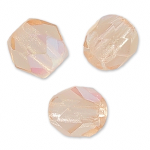 Fire Polished faceted round beads 4mm Rosaline AB x50