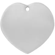 Silver heart medal charm 20x21mm to engrave x1