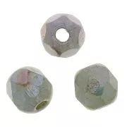 Facets 3 mm Chalk White Blue Luster x50