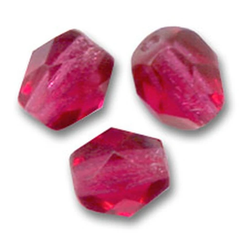 Fire Polished faceted round beads 6mm Fuschia  x25
