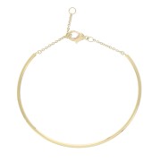 120 mm half cuff bracelet with chain - Gold Plated 3 microns x1