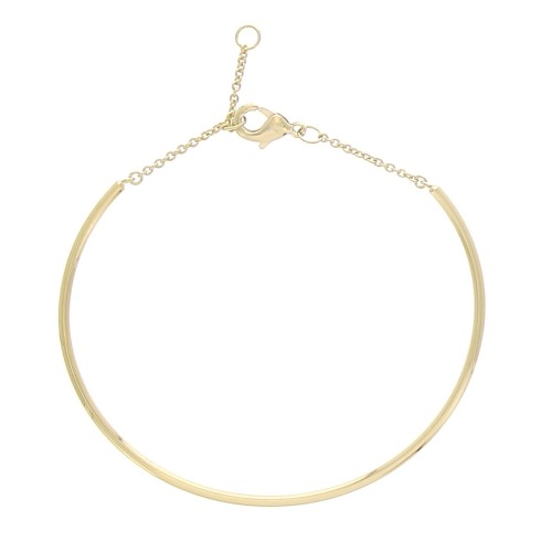 120 mm half cuff bracelet with chain - Gold Plated 3 microns x1