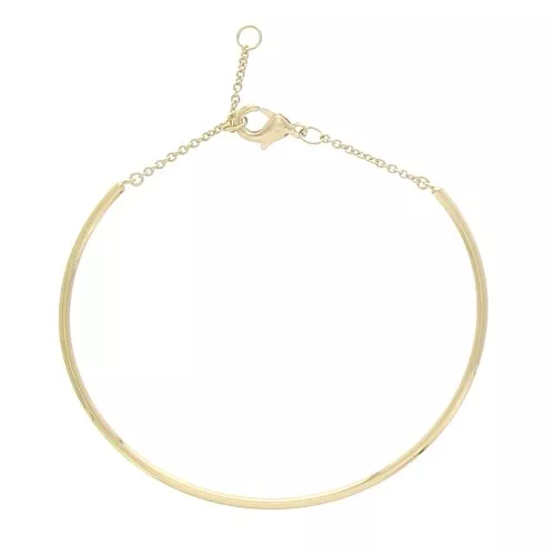 120 mm half cuff bracelet with chain - Gold Plated 3 microns x1