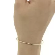 120 mm half cuff bracelet with chain - Gold Plated 3 microns x1